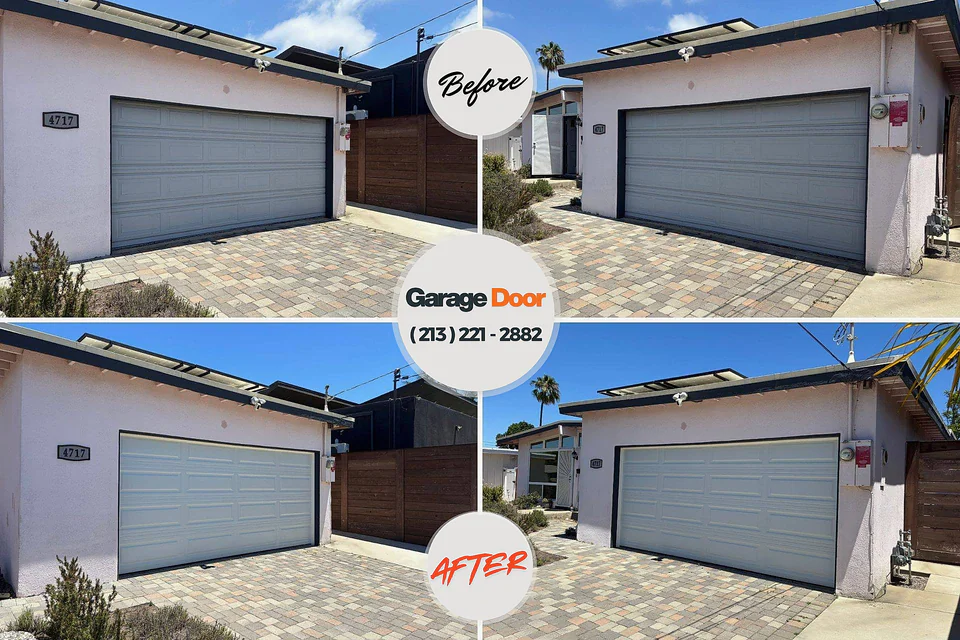 Before and after: garage door repair Block City Church Hill